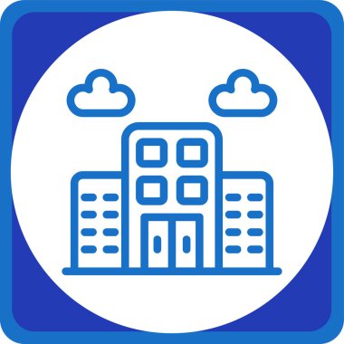 şehir oluşturma vektör simgesi modern illüstrasyon