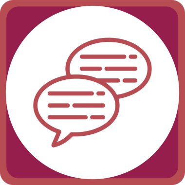 Konuş. Web simgesi basit illüstrasyon