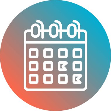 Takvim simgesi vektör illüstrasyonu