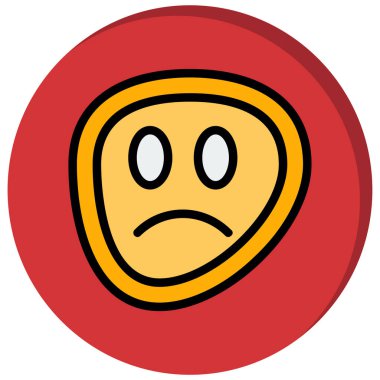 hüzünlü duygu simgesi vektör illüstrasyon grafik tasarımı