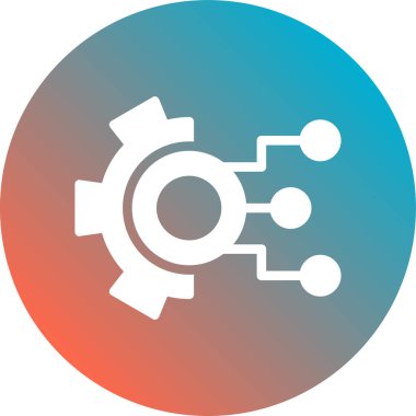 dişli düz vektör simgesi