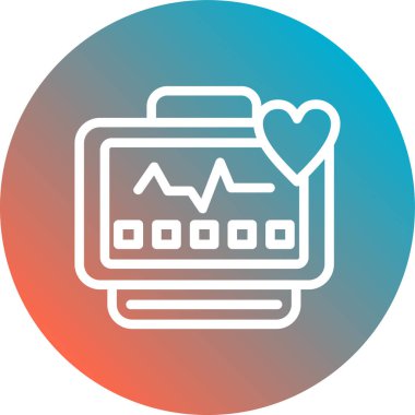 kardiyogram ikon vektör çizimi