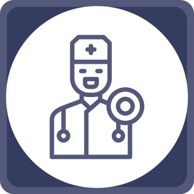 Bir doktor simgesinin vektör çizimi