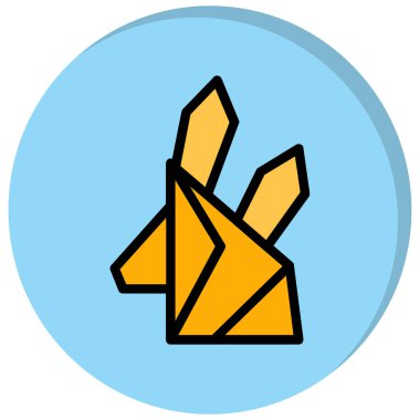 Çizgi film tavşan simgesinin vektör çizimi