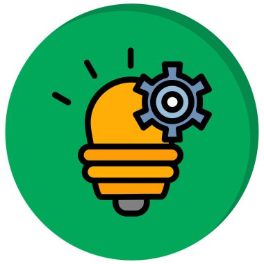 Moda biçimi izole edilmiş arkaplanda ampul fikri simgesi