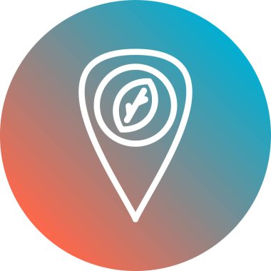 Harita işaretleyici simgesi, vektör illüstrasyonu