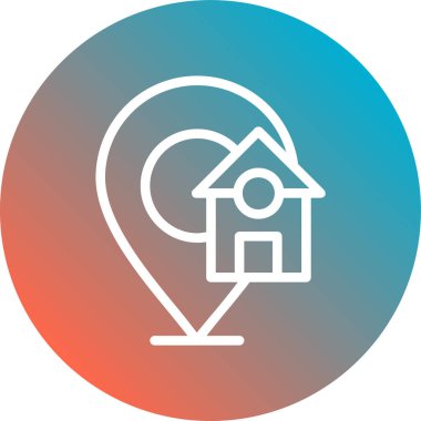 Ev simgesinin vektör illüstrasyonu