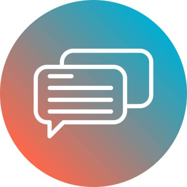 İleti simgesi soyut arkaplan grubunda izole edildi