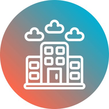 Bina simgesi. vektör illüstrasyonu