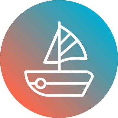 Gemi simgesi vektör illüstrasyonu