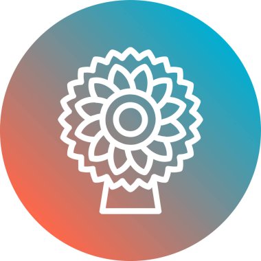 beautiful flower vector line icon