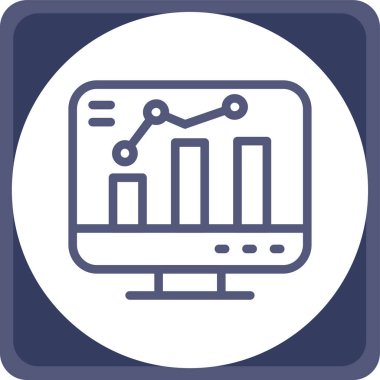İş analizi ikonu. Basit bir çizim. Web tasarımı için iş analizi vektör illüstrasyonu.
