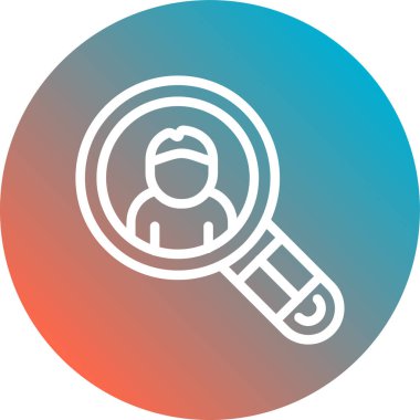 Büyüteci olan bir adamın vektör çizimi