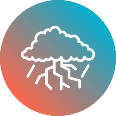 Soyut arkaplanda ağaç simgesi izole edildi