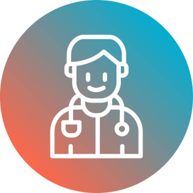 Doktor. Web simgesi basit tasarım