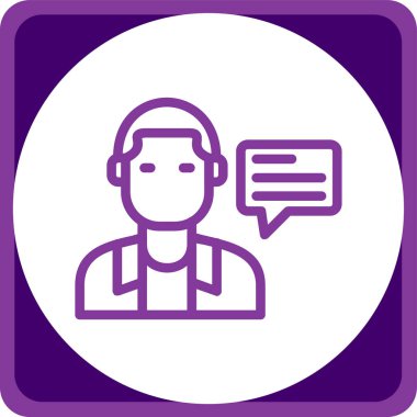 vector illustration of a woman with a speech bubble