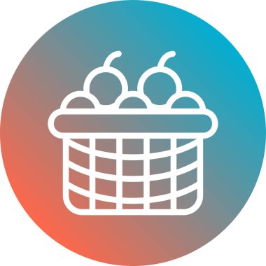 Sepet. Web simgesi basit illüstrasyon