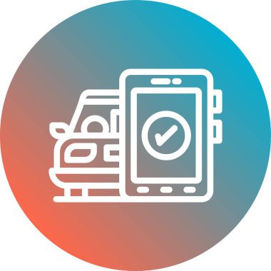 Akıllı telefon simgesinin vektör illüstrasyonu