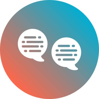 Sohbet düz simgesi, vektör, illüstrasyon