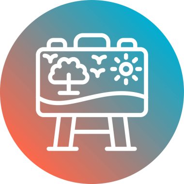 Seyahat ve tatil simgesinin vektör çizimi