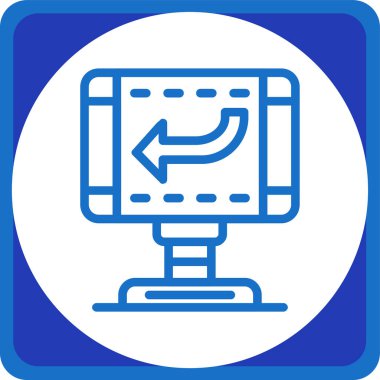 Bir bilgisayar ekranının vektör illüstrasyonu