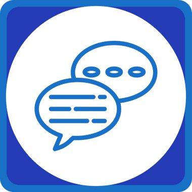 Sohbet simgesinin vektör illüstrasyonu