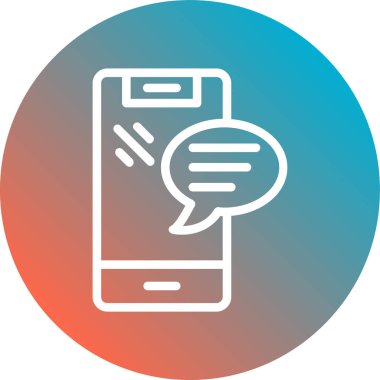 cep telefonu simgesi soyut bir grupta izole edildi