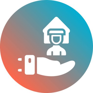 Tek bir izole ev simgesinin vektör çizimi