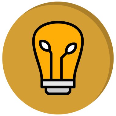 ampul simgesi vektör illüstrasyonu