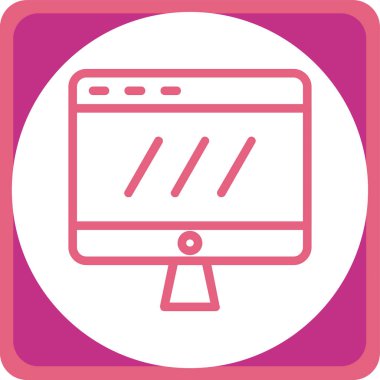 tarayıcı simgesi, vektör illüstrasyonu