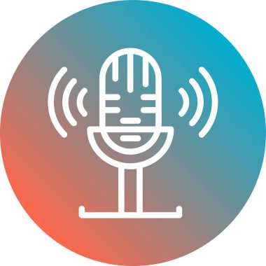 mikrofon web simge vektör çizim