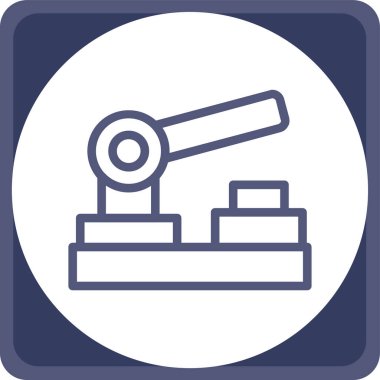 teleskop simgesi vektör illüstrasyonu