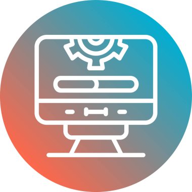 vektör lcd simgesi illüstrasyonu