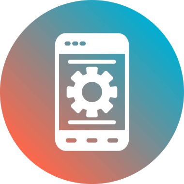 Vektör mobil simgesi, illüstrasyon