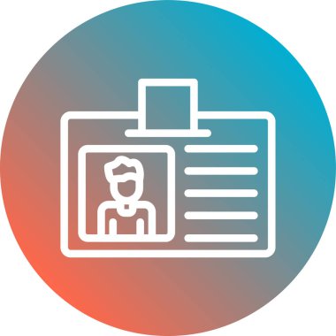 Kimlik kartı simgesi soyut bir grupta izole edildi