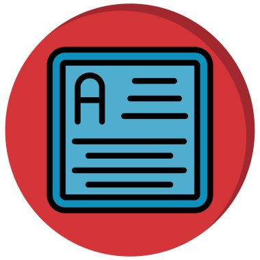 belge simgesi vektör illüstrasyonu