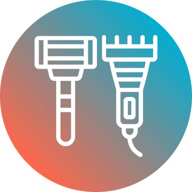 saç fırçası simgesi, basit vektör illüstrasyonu