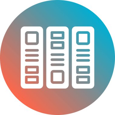 veritabanı. Web simgesi basit illüstrasyon