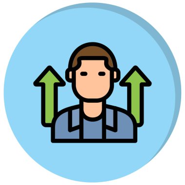 Adamım. Web simgesi basit illüstrasyon