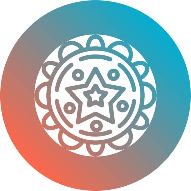 Güzel bir çiçek ikonunun vektör çizimi