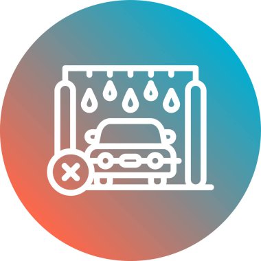 araba yıkama ikonu vektör illüstrasyonu