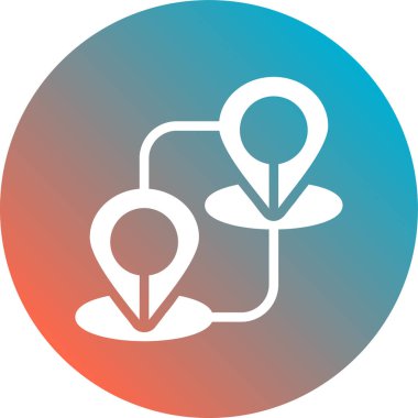 Vektör konumu simge illüstrasyonu