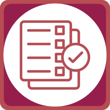 Kontrol listesi. Web simgesi basit illüstrasyon