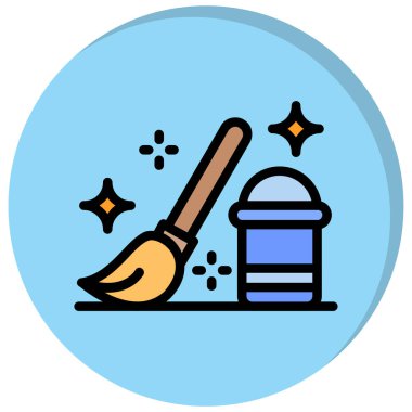 Fırça simgesi vektör illüstrasyonu