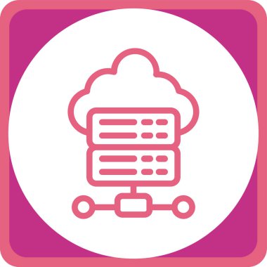 Bulut hesaplama simgesi vektör illüstrasyonu