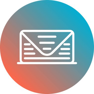 zarf simgesi, vektör çizimi