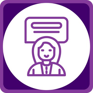 Kadın simgesinin vektör illüstrasyonu