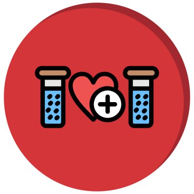 Kan bağışı ikonu vektör illüstrasyonu