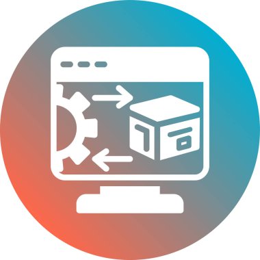 Vektör illüstrasyonu, seo modern simge