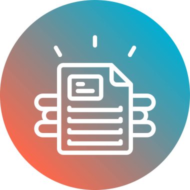 Belge modern simgesinin vektör illüstrasyonu